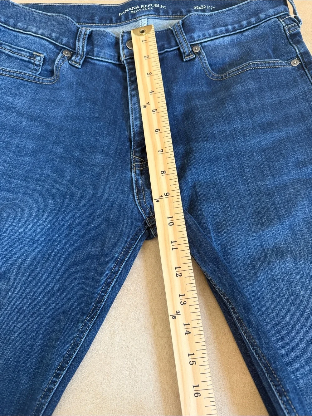 Banana Republic Traveler Men's Dark Blue Slim Straight Jeans Size 32/32